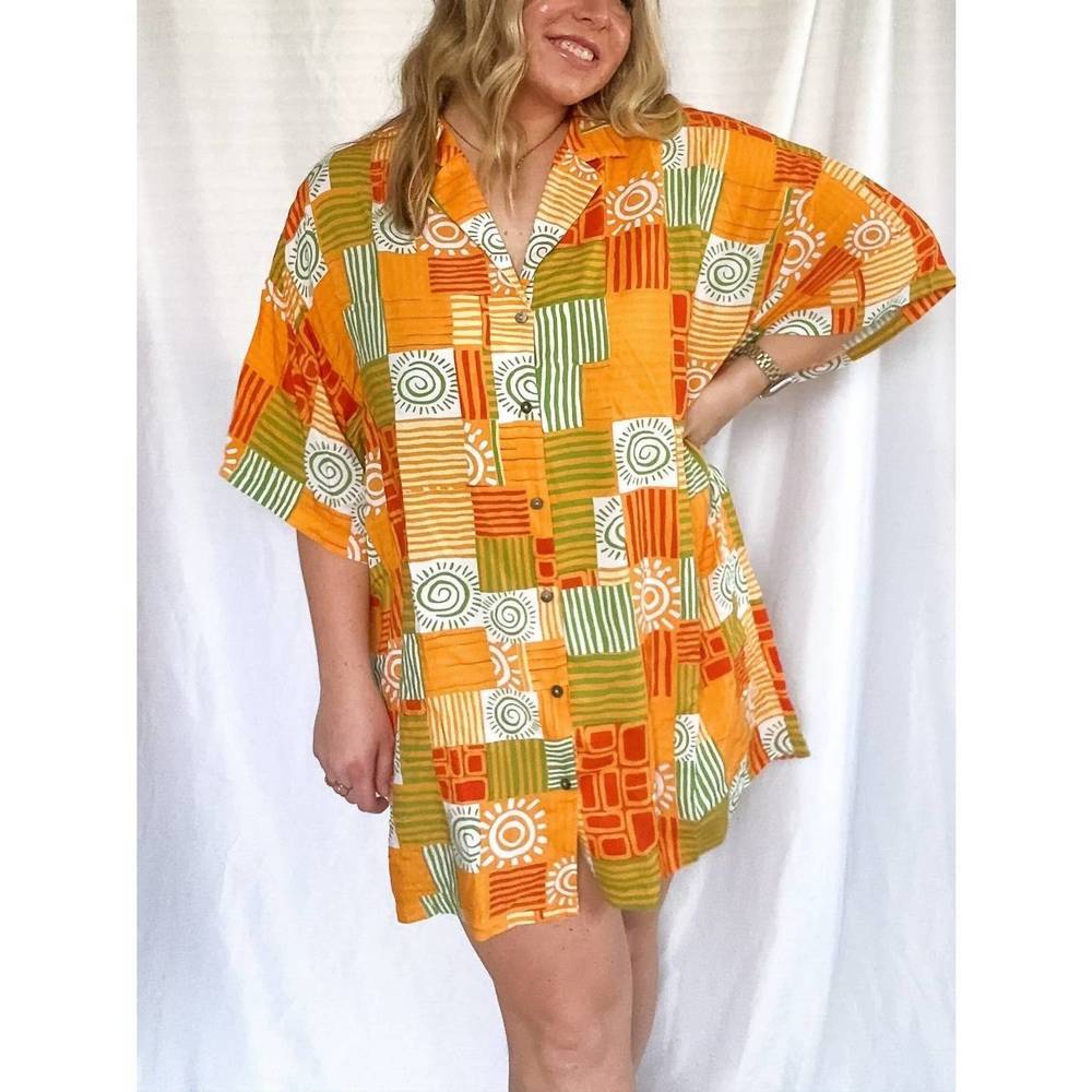 NEW ONE AND ONLY COLLECTIVE calypso oversized dress in orange